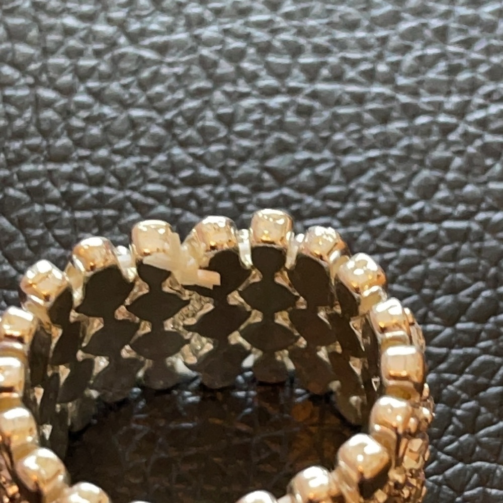 Multiple Rows Crystal Adjustable Ring silver 8 - Picture 7 of 9